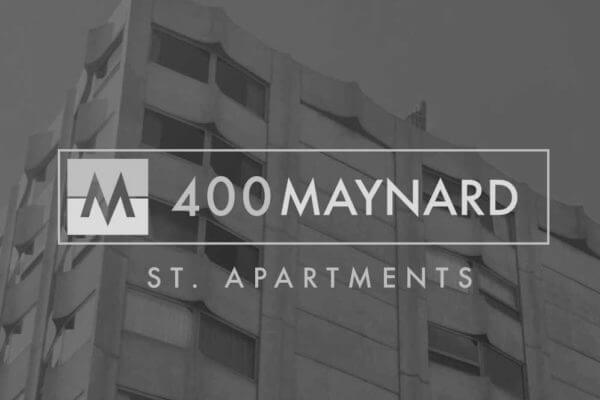 400 maynard ann arbor logo and building