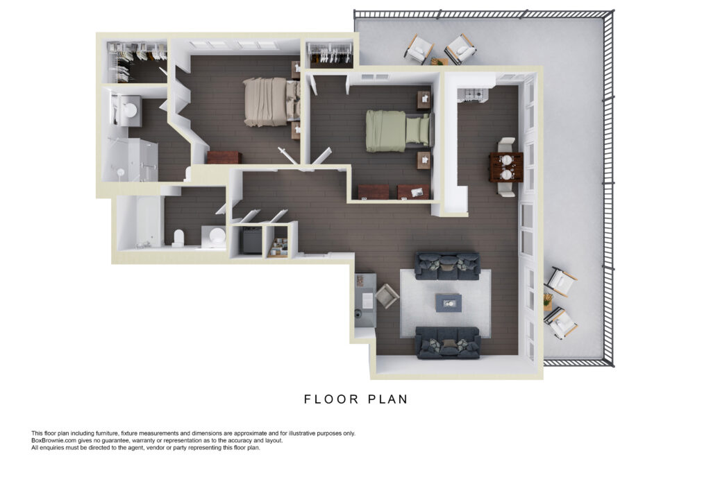 2BR/2BA – Penthouse